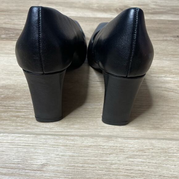 Alfani Women's Black Leather Squared Point Toe Step ‘N Flex Jeules Pumps sz 8.5 - Picture 6 of 8